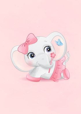 Cute magician elephant 