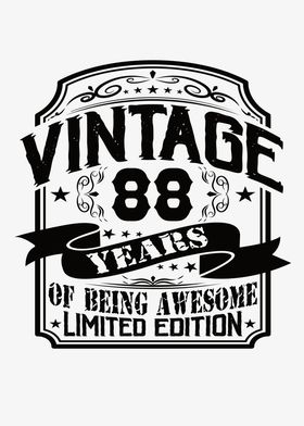 Vintage 88 Years Of Being