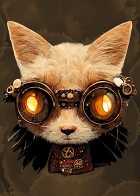 Cat Steampunk Goth 