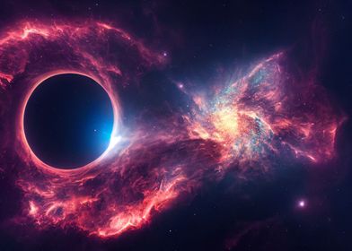 Black hole on fire