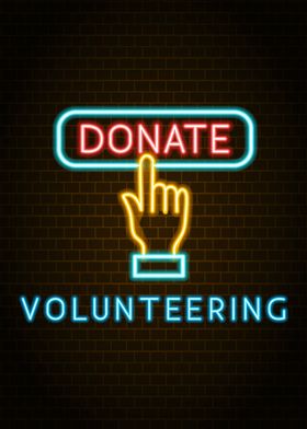 Donate Volunteering Neon