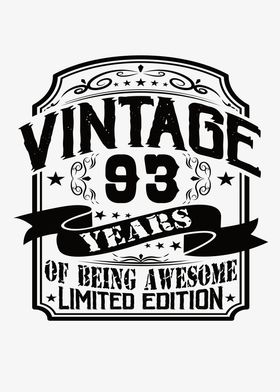 Vintage 93 Years Of Being