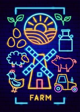 Farm market neon 