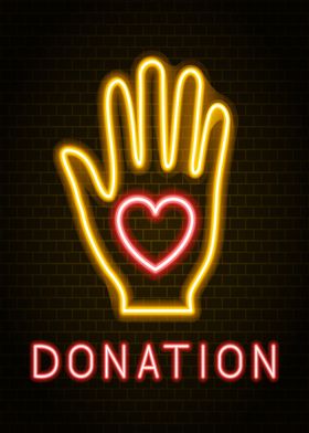 Donation neon