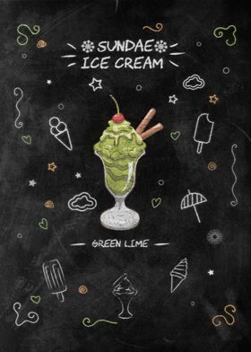 Green Lime Ice Cream