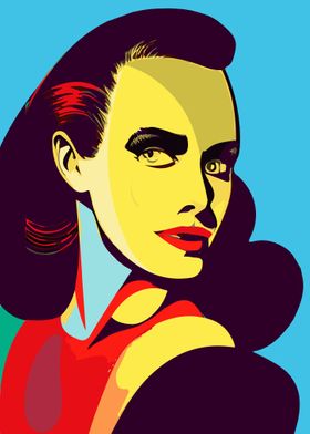 Pop art lady face