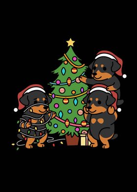 Rottweiler Christmas Tree 