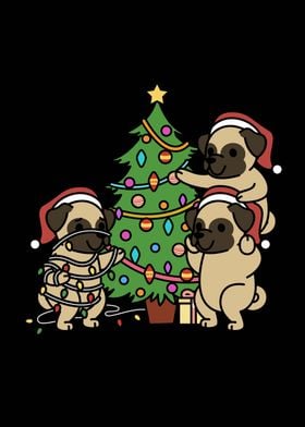 Pug Christmas Tree 