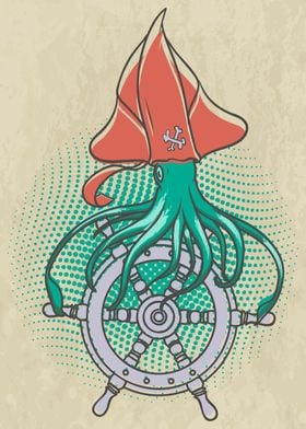 Colorful Pirate Octopus 