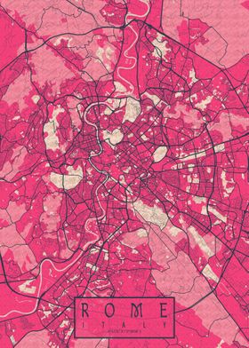 Rome City Map Blossom