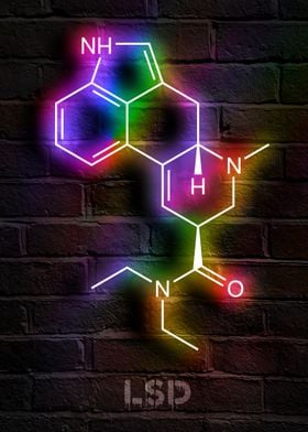 LSD neon molecule