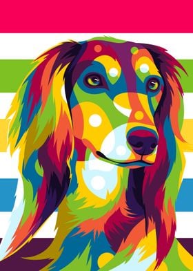 Saluki Dog Pop Art