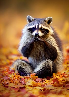 Raccoon in Autumn
