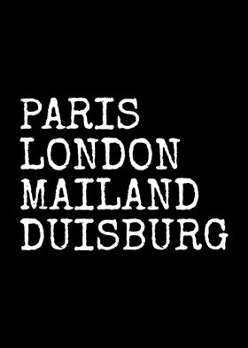 Duisburg Paris London