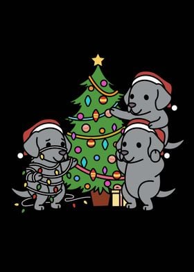 Weimaraner Christmas Tree 