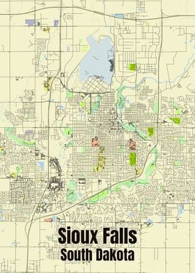 Sioux Falls map