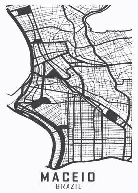 Maceio Brazil City Map