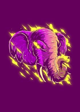 Colorful abstract elephant