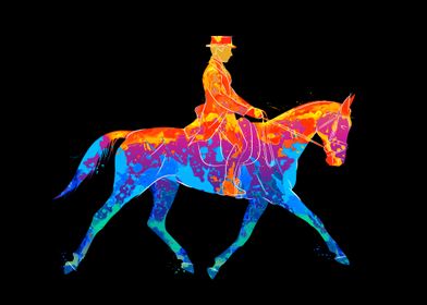 Abstract equestrian sport