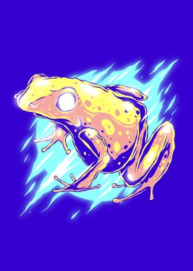 Colorful abstract frog