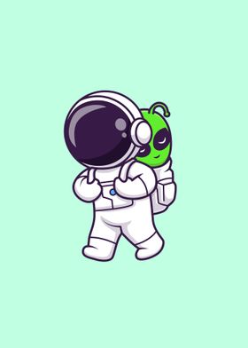 Astronaut bring baby alien