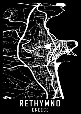 Rethymno Greece City Map