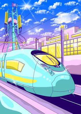 speed train beautiful art