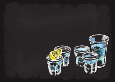 Shot Menu Alcohol Vodka