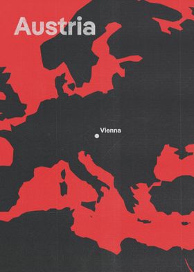 Grunge Vienna City Map