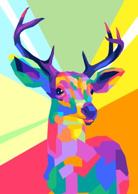 Deer pop art style