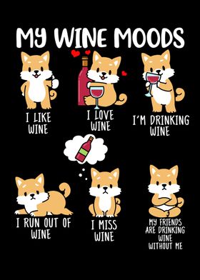 Red Wine Shiba Inu Dog