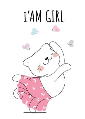 Cat i am girl