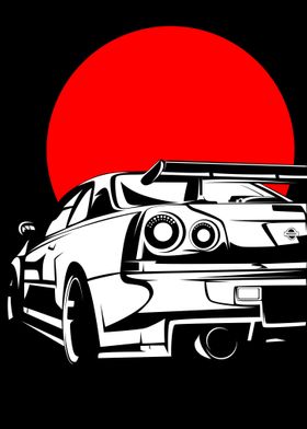 Silhouette car x reds