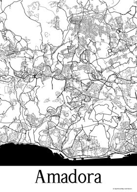 Amadora White Map