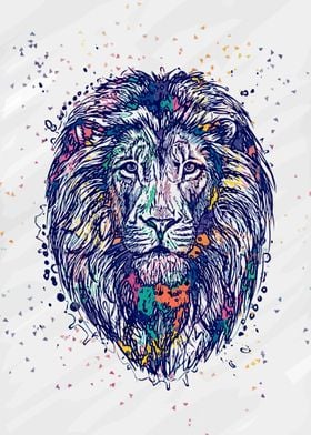 Lion Face Artwork