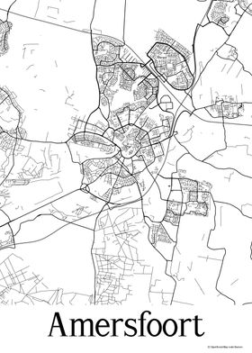 Amersfoort White Map