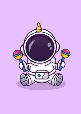 Cute baby astronaut