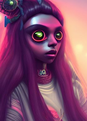 Pink Alien Girl