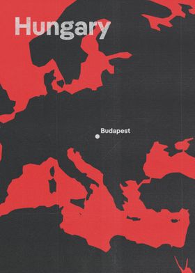 Grunge Budapest City Map