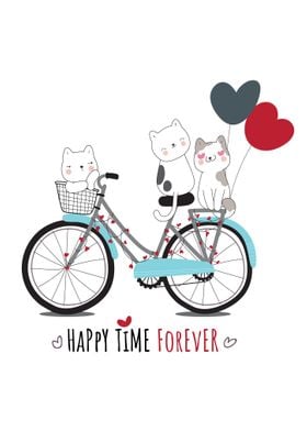 Cat Happy time forever