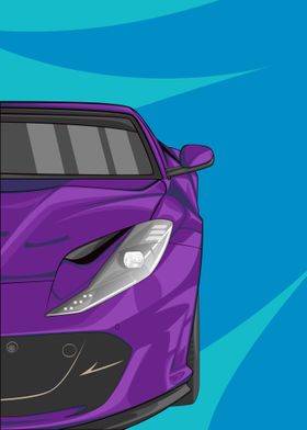 Speed car purple