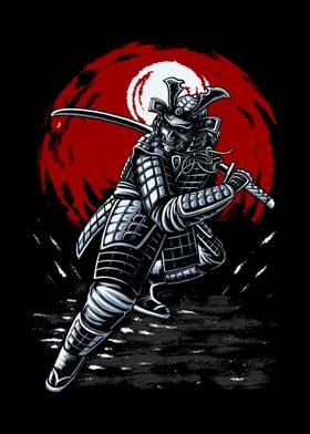 Samurai head warrior