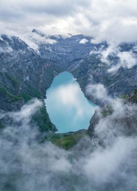 Hidden mountain lake