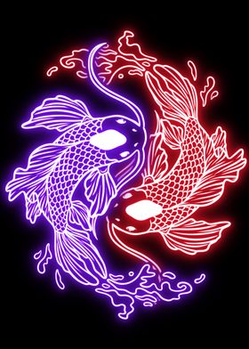 Koi Fish neon