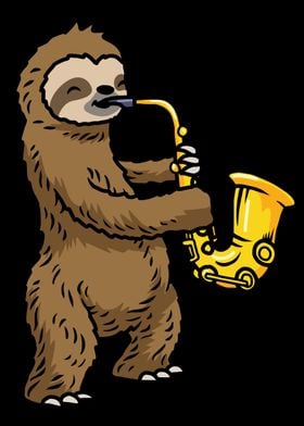 Sloth Playing Saxophone