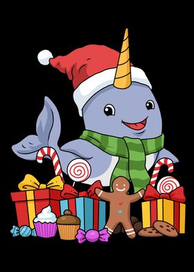 Christmas Narwhal Gift Kid