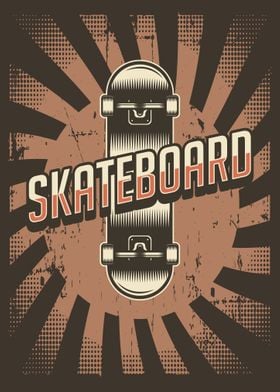 Vintage Retro Skaterboard