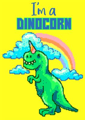 cute dinosaur with rainbow