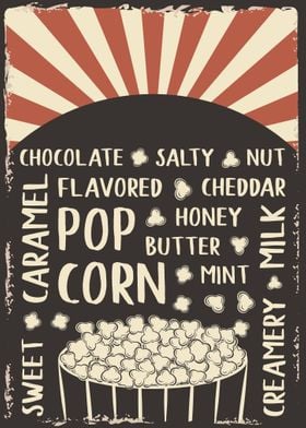 Vintage Popcorn Poster