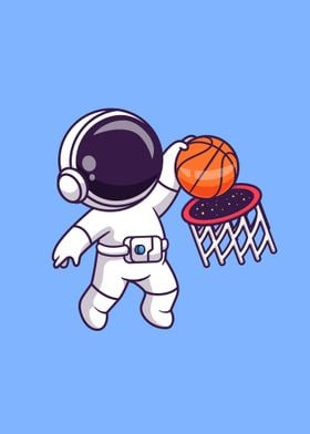 Playing basketball